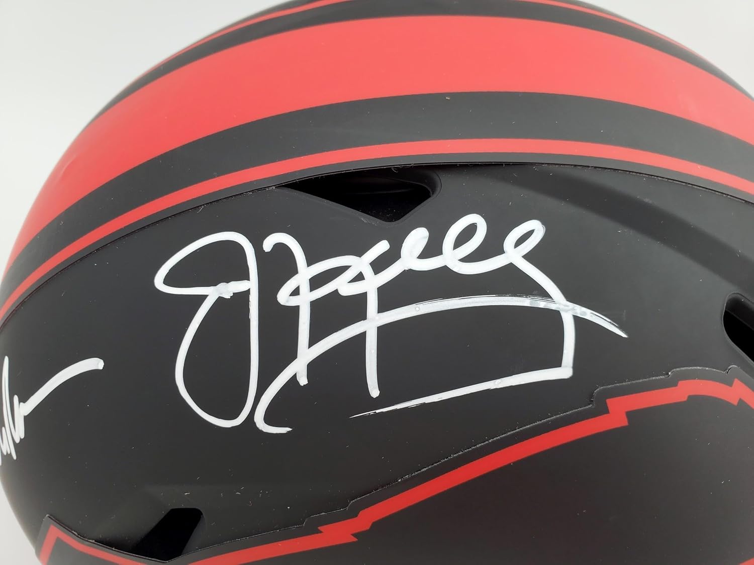 Topps Buffalo Bills Team Greats Autographed Eclipse Authentic Speed Full Size Helmet With 3 Signatures Including Jim Kelly, Thurman Thomas & Andre Reed Beckett Bas Stock #185863 - Nfl Helmets