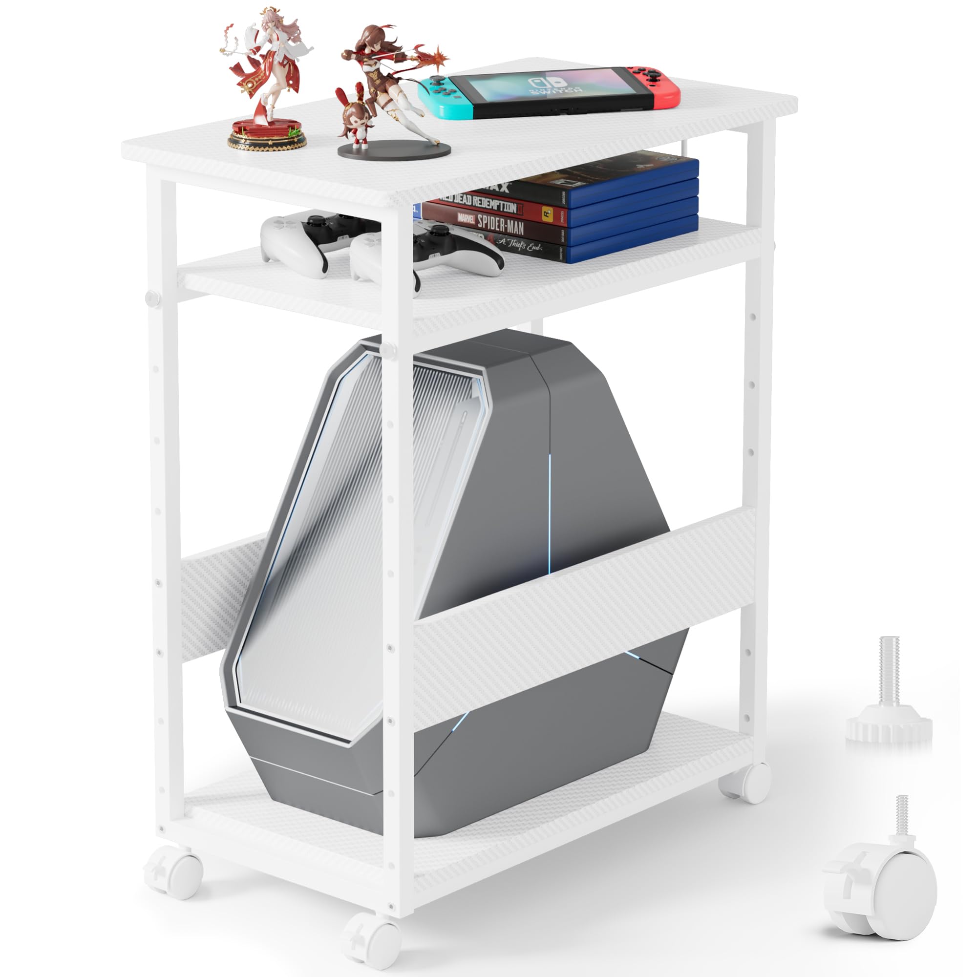 Amazon | VICTONE パソコンワゴン パソコンラック 幅30×奥行60×高さ