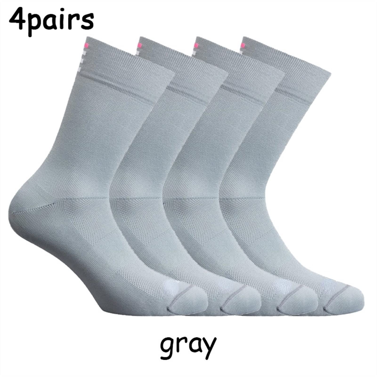 4 Paia Strada for Esterni Cycling Socks Stripes Sport Compression Bicycles, Calze da Corsa Uomini e Donne Calzini da Corsa