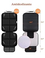Vista 4 de Meolsaek - Protector de asiento de automóvil para asiento infantil, funda duradera de tela 600D resistente al agua con almohadilla gruesa y respaldo