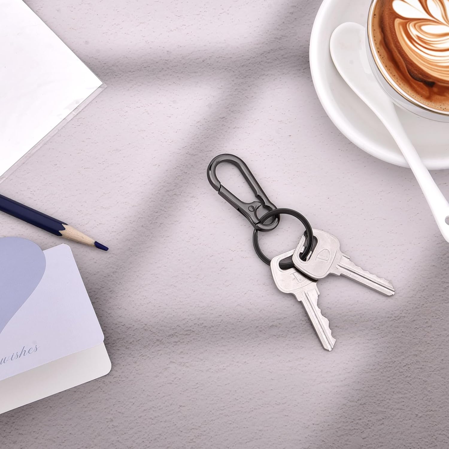 Hapeper Keychain Key Clips Metal Key Ring Key Chain Rings Keyring for Home Car Key Organizer