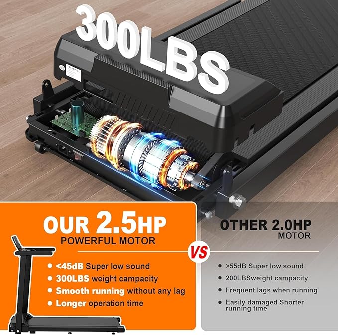 Caminadora Plegable con Manubrios, 2.5HP, Capacidad 300 lbs miniatura 7