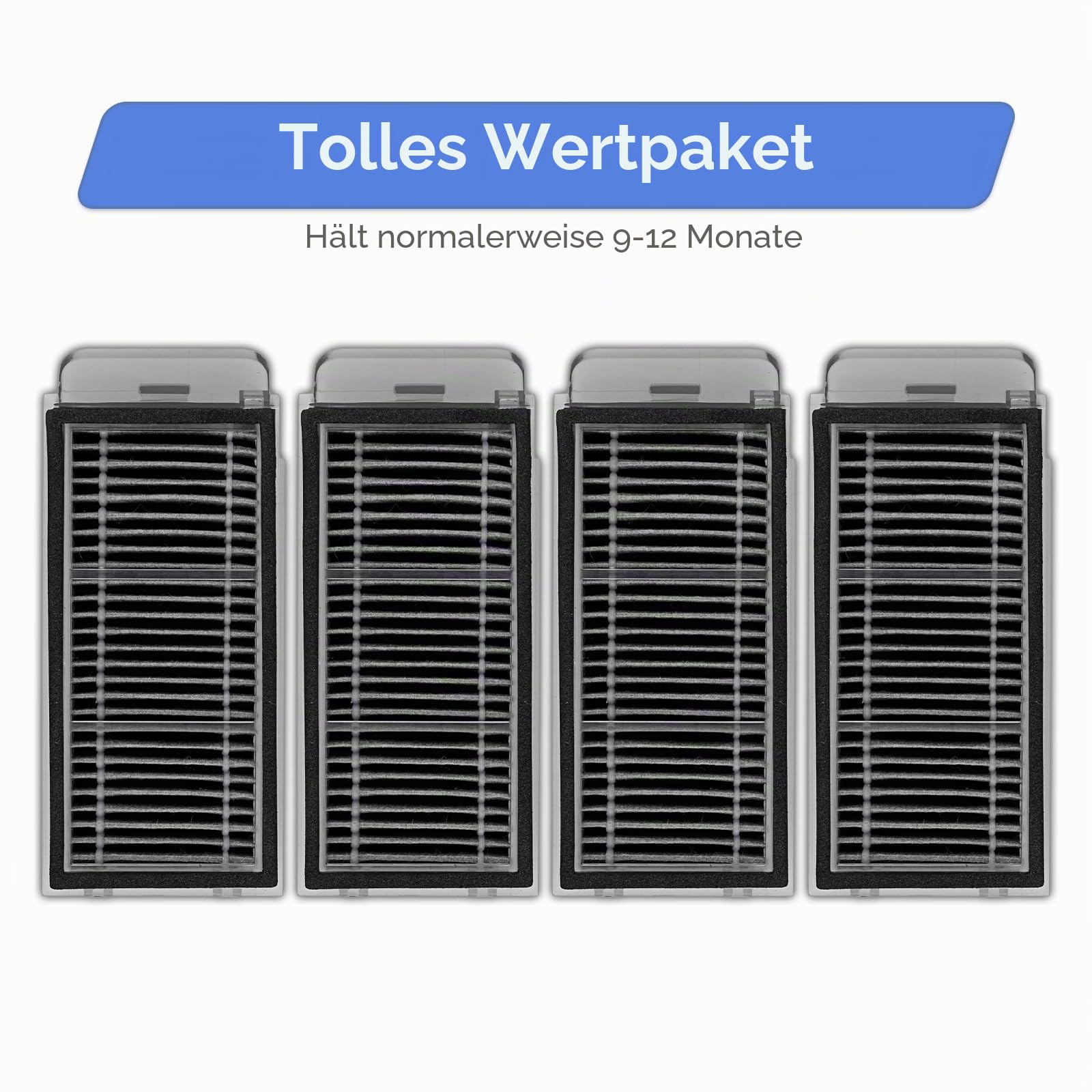 (4 Stück) X50 Ultra Ersatz-HEPA-Filter Kompatibel mit Dreame X50 Ultra/ L40S Pro Ultra/ X50 Mmaster/ L50 Pro Ultra Saugroboter, Filter-Set, Filter-Zubehör-Set