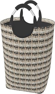 Sheet Music Print Foldable Laundry Bag Odor-Proof Travel Home Gym Collapsible Bedroom Storage Basket