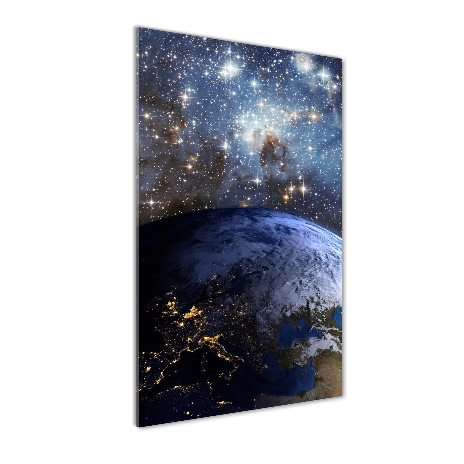 Impression sur verre acrylique cosmos 70x140 cm pour salon moderne