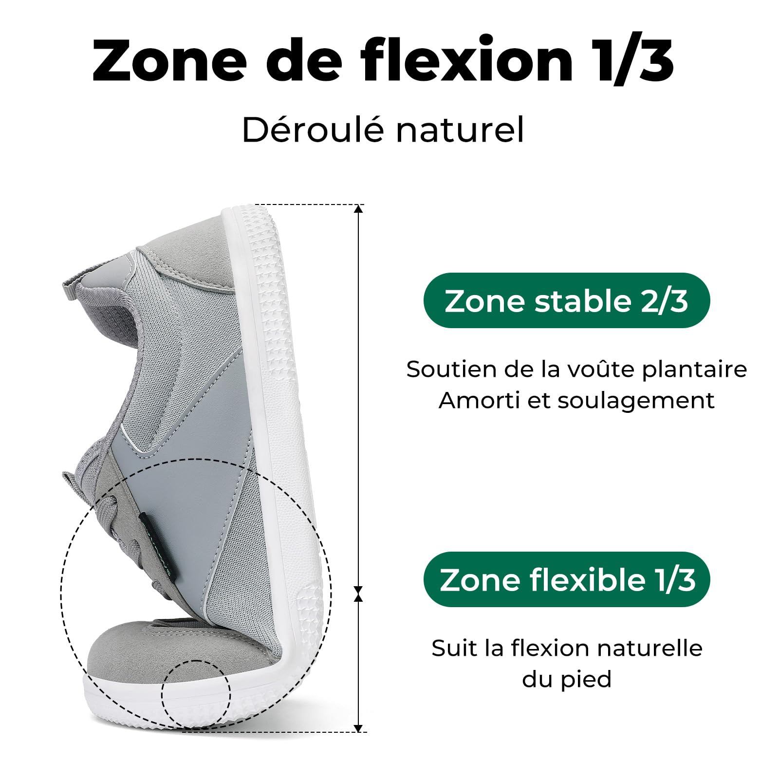 Saguaro Chaussures Pieds Nus zéro Drop pour Adultes, Confortables pour la Marche et l’Usage Quotidien, GR.36-46
