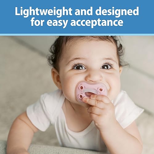 Miniatura 4 de Dr. Brown's Advantage - Chupete de silicona de una pieza para bebé, totalmente simétrico, crudorosa clarorosa, 0.0-19.7 ft, sin BPA, paquete de 3