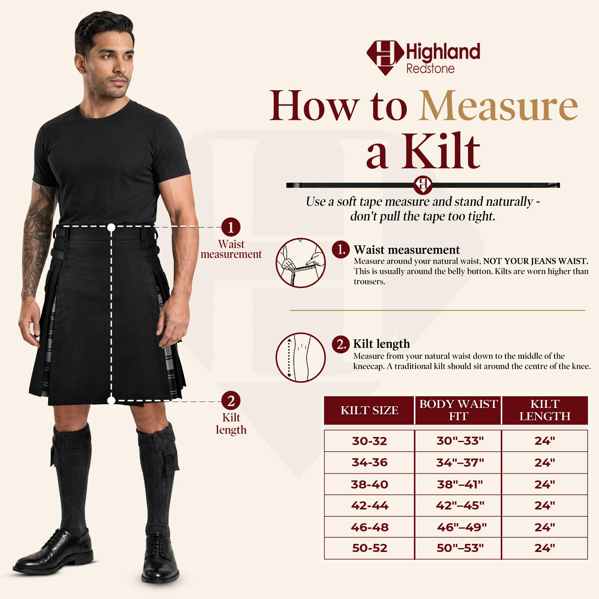 Hybrid Kilt Jupe Kilt Homme
