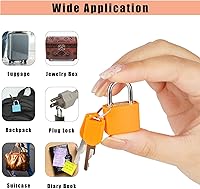 Vista 3 de 5Pack Suitcase Locks with Keys, 23mm Small Luggage Padlocks Multicolor, Solid Brass Mini Padlocks for Suitcase, Luggage, Travel Bag, Backpack