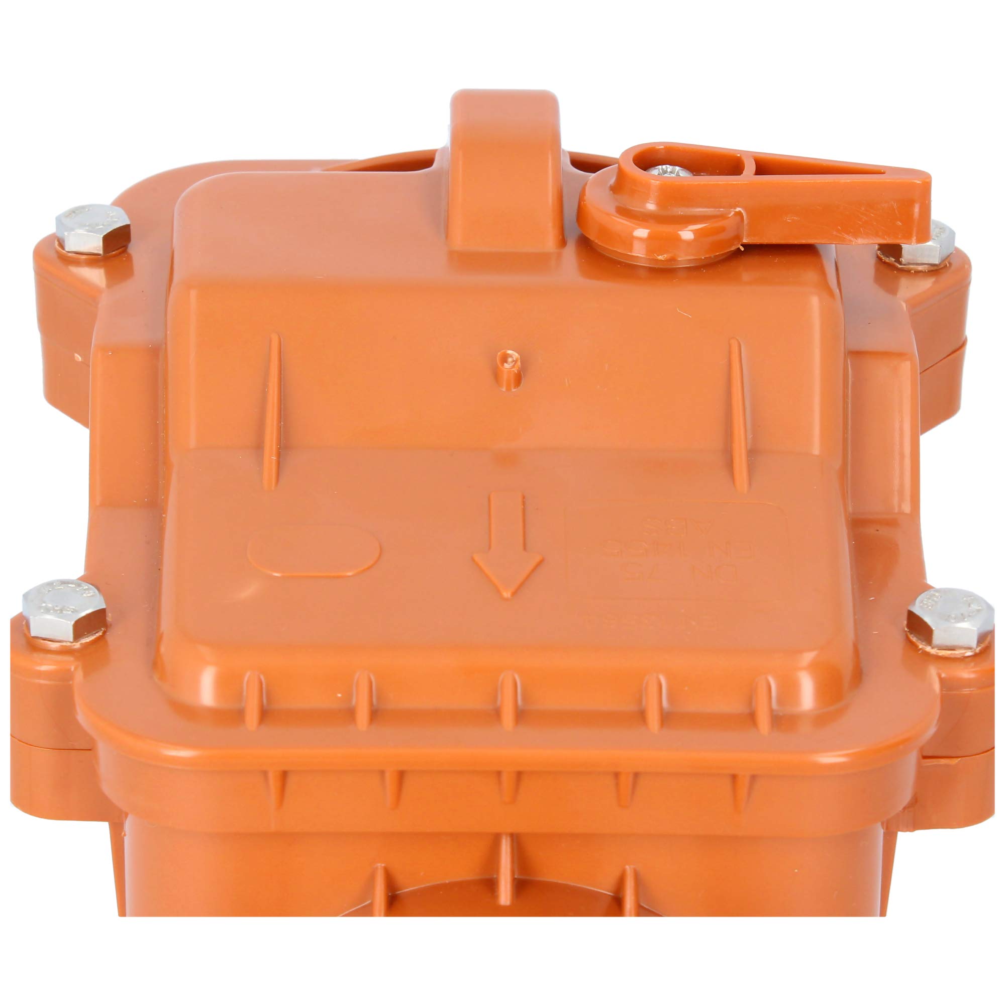PEŠTAN Rückstauverschluss Ø DN 110 Orange | Rückschlagklappe Rückstauventil Rückstauklappe Rückstauverschluss Froschklappe Abfluss Abwasser KG HT Rohr