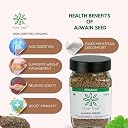 Pure Tree Certified Organic Carom Seeds | 150 g | Glass Jar | Ajwain Seeds | Omam | Vamu | Ajowan | Ayamodakam Seeds Rich In Antioxidants gallery image