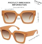 SOJOS Vintage Lunettes de soleil carrées surdimensionnées pour les femmes,Retro femmes de luxe grandes lunettes de soleil UV400 Protection SJ2194 DANA