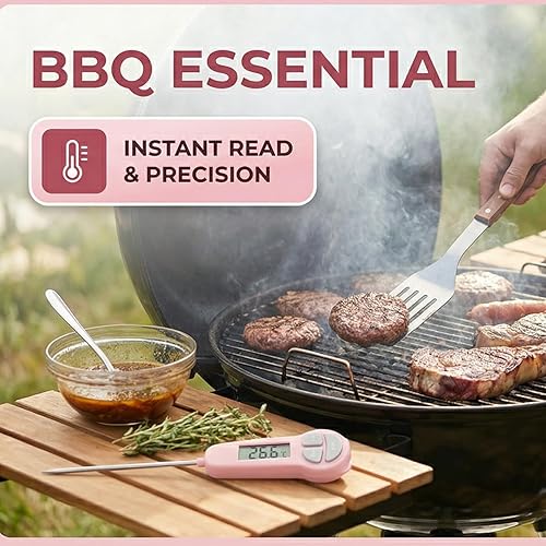 Miniatura 6 de Termómetro digital de carne de lectura instantánea, termómetro de alimentos para horno de cocina, parrilla, barbacoa, ahumador, sonda impermeable