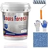 Louis Forest Epoxy Floor Paint Epoxy Coloured Sand Floor Paint Waterproof and Non-Slip (Blue)