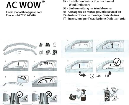 4x Wind Deflectors Compatible with Toyota bZ4X 2022 2023 2024 2025 2026 Weather Shields/Sun Visors/Rain Guards