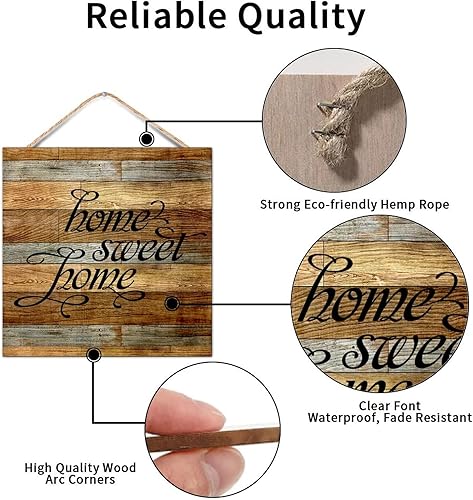 Miniatura 10 de Shabby Motivational Quote Wood Pallet Encouragement Quote Home Theme Life is Better in the Country 16x16in Wall Hanging Wooden Plaque for Porch