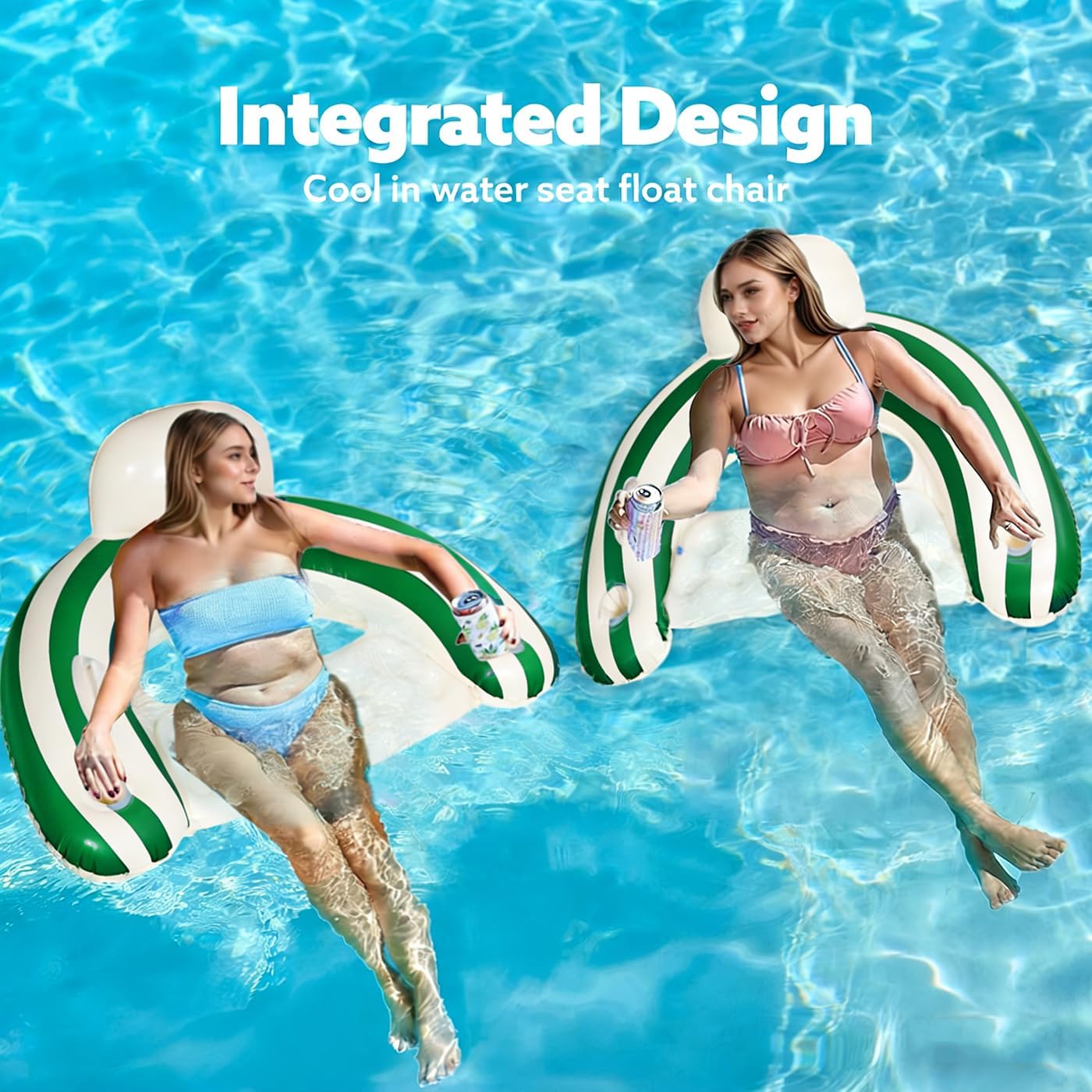 2PCS Pool Swim Ring Inflatable Pool Floats Water Fun Large Adult Swimming Pool Float for Beach Lake Summer Holiday Beach Party