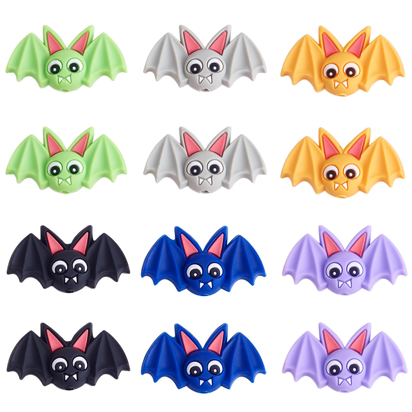 10-Piece Animal Silicone Beads - Cute Elephant DIY Craft Beads For Keychains & Accessories