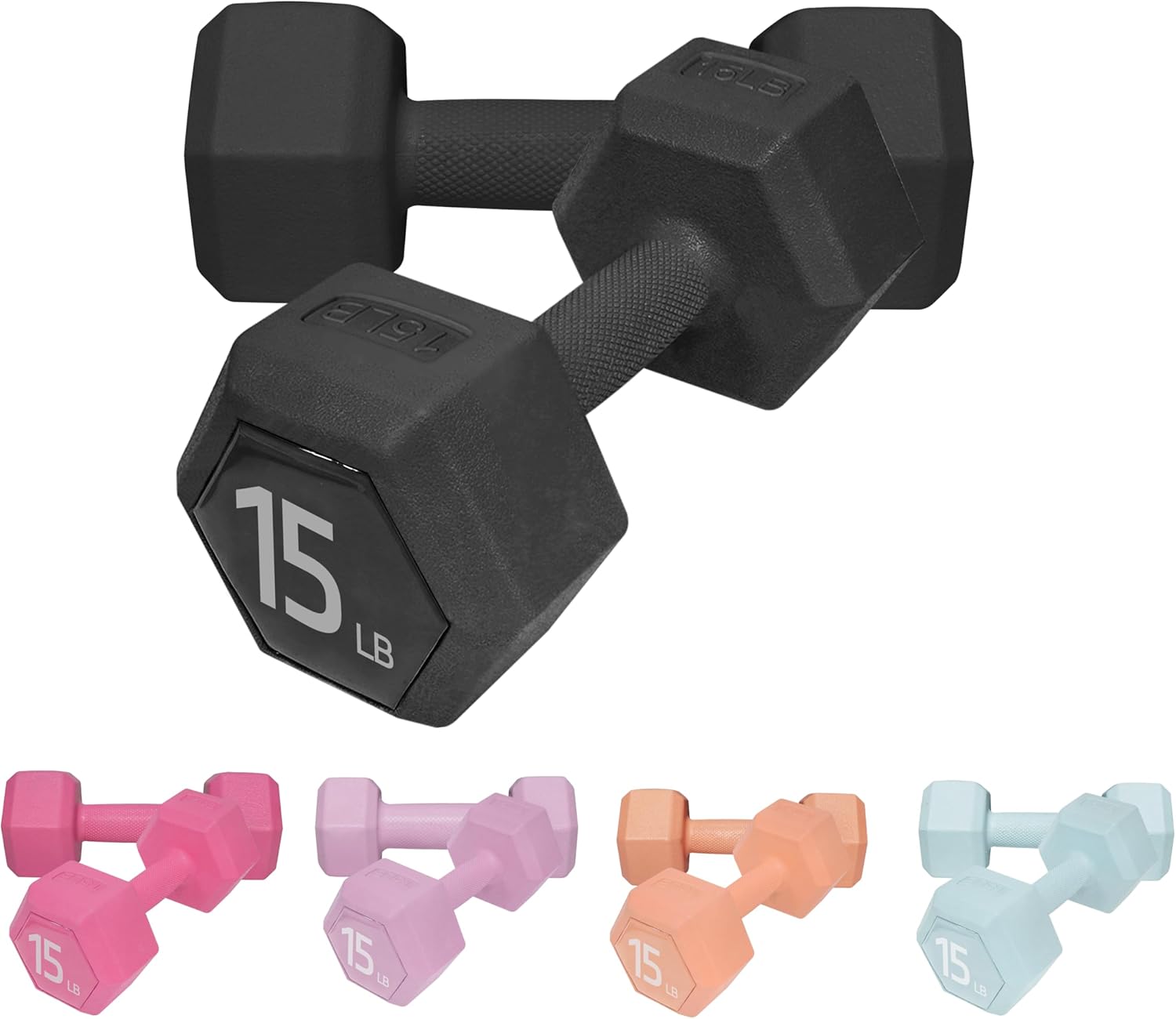 Dumbbell Hand Weight Sets 5/10/15/20/25/36lbs - 5 Colors Options - Exercise & Fitness Free Weights for Women & Men Home Gym Equipment Workouts Strength Training