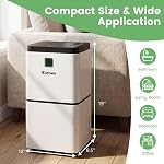 COSTWAY 1500 sq. ft. dehumidifier for home and medium spaces, 30-quart dehumidifier with 3-color, 3-mode, 2-speed LED light, 12-HOUR timer, automatic or manual drainage, 0.5-gallon water tank and 4-wheel
