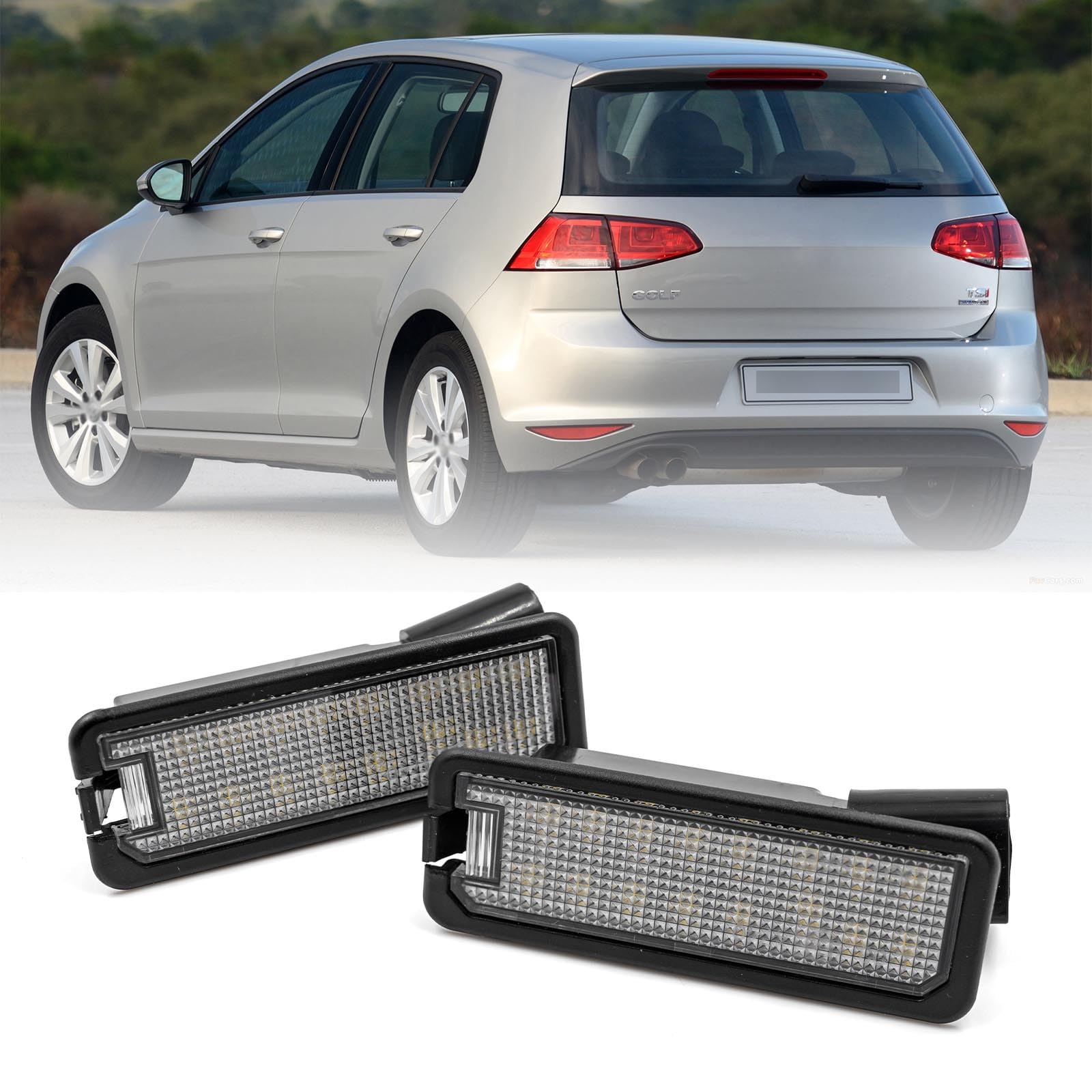 Luz de matrícula LED para V'W Golf 4 IV 5 V 6 VI 7 VII Eos Lupo Polo 2000-2014 P'assat B6 B7 S/cirocco 3 t-roc Canbus, luz de matrícula sin errores