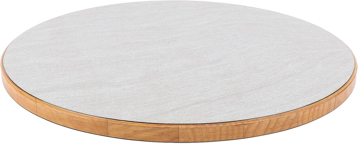 Keenso RV Round Table Top, 17.7in Solid Wood Anti Slip Dinning Tabletop with Mounting Screws for Boats Yachts Deck RV