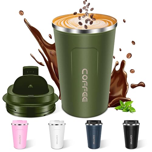 JTRYEMU Insulated Coffee Mug 12 oz Travel Coffee Mug Pill Proof