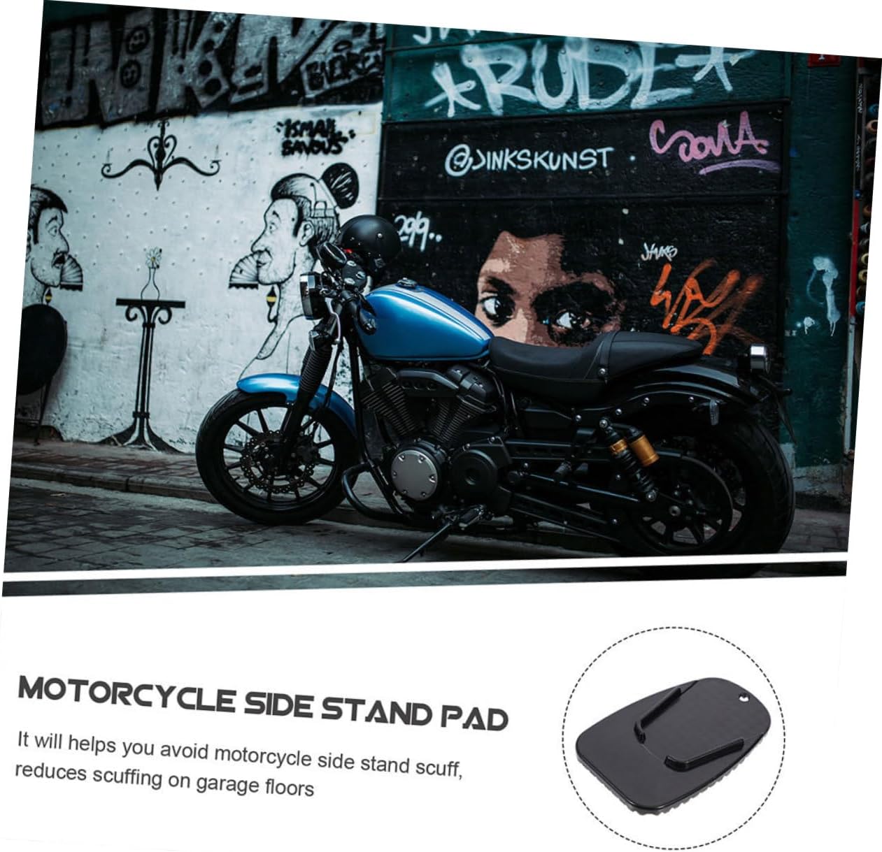 8Pcs Motorbike Kickstand Pads Wear Resistant Side Stand Supports for Enhanced Stability and Skid Protection for Off Road Vehicles and Motorcycle Parking