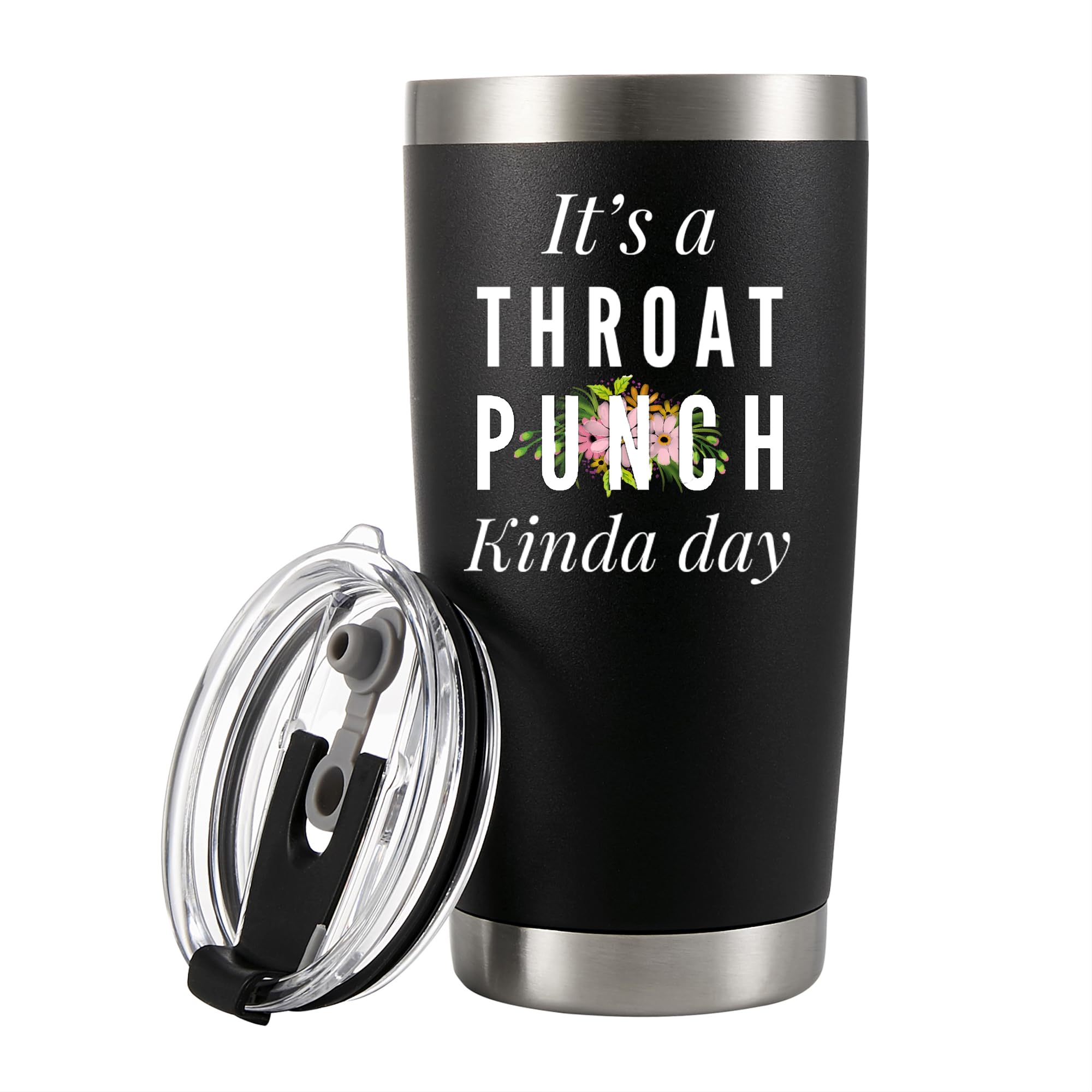 Gobelet isotherme paille et couvercle mug voyage inox 591 ml noir