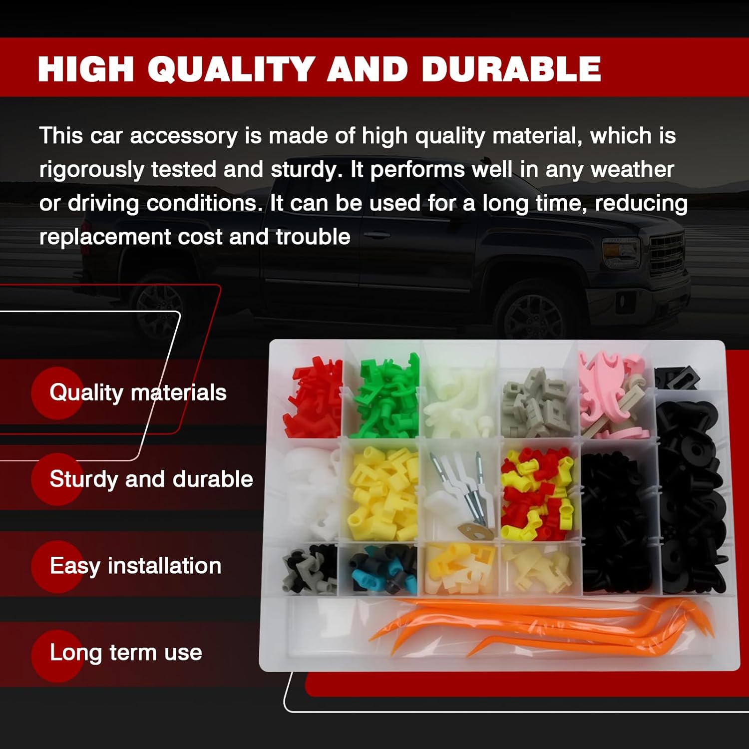 274Pcs Door Lock Rod Clips,Door Lock Rod Latch Clips,Hood Latch Locking Push Clip Kit,22 Most Popular Sizes Door Lock Handle Rod Clips Set,for GM Ford Chrysler Dodge Jeep Buick Cadillac Chevrolet