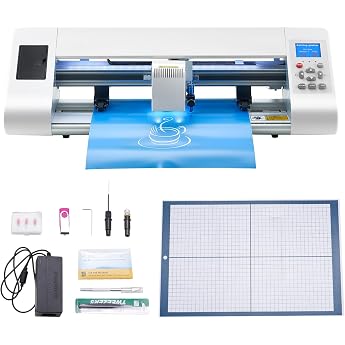 VEVOR Vinyl Cutter (33 cm Cutting Size) with Automatic Edge Detection &amp; Design Software &amp; Materials, Compatible with SVG/EPS/