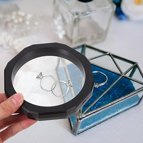 Miniatura 8 de Balacoo Vitrina flotante 3D Estante transparente, soporte de exhibición de monedas para joyas, caja de almacenamiento de joyas para monedas