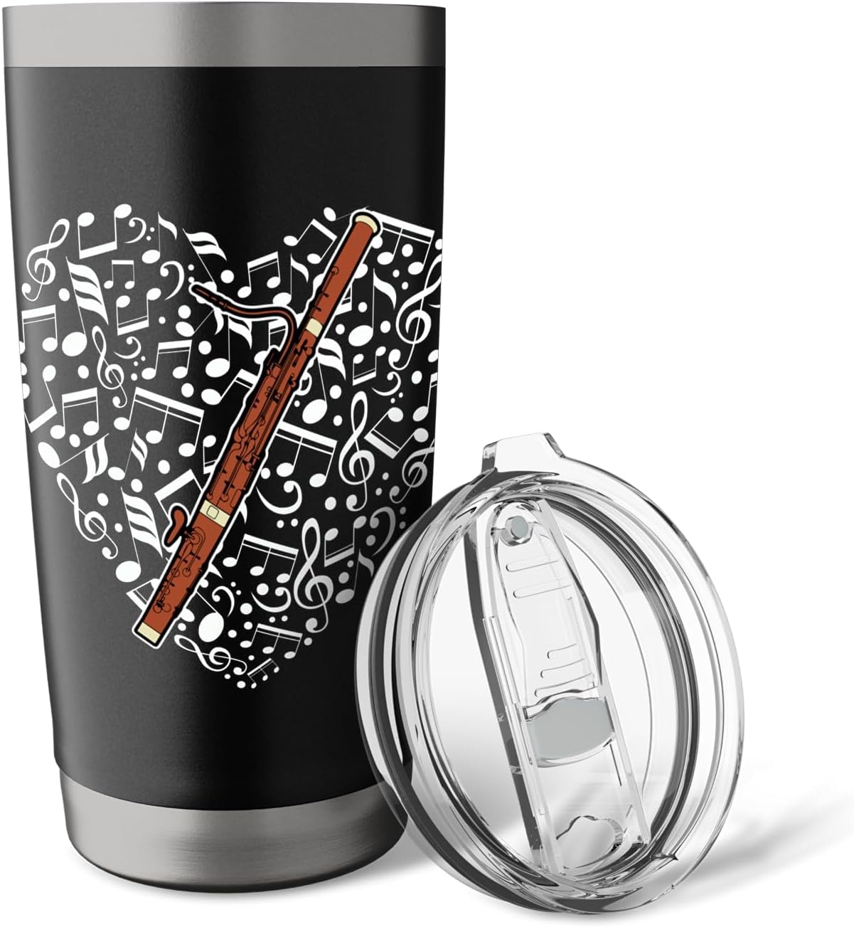 Bassoonist Heart Bassoon Player Band Music Valentine's Day Stainless Steel Insulated Tumbler image 5