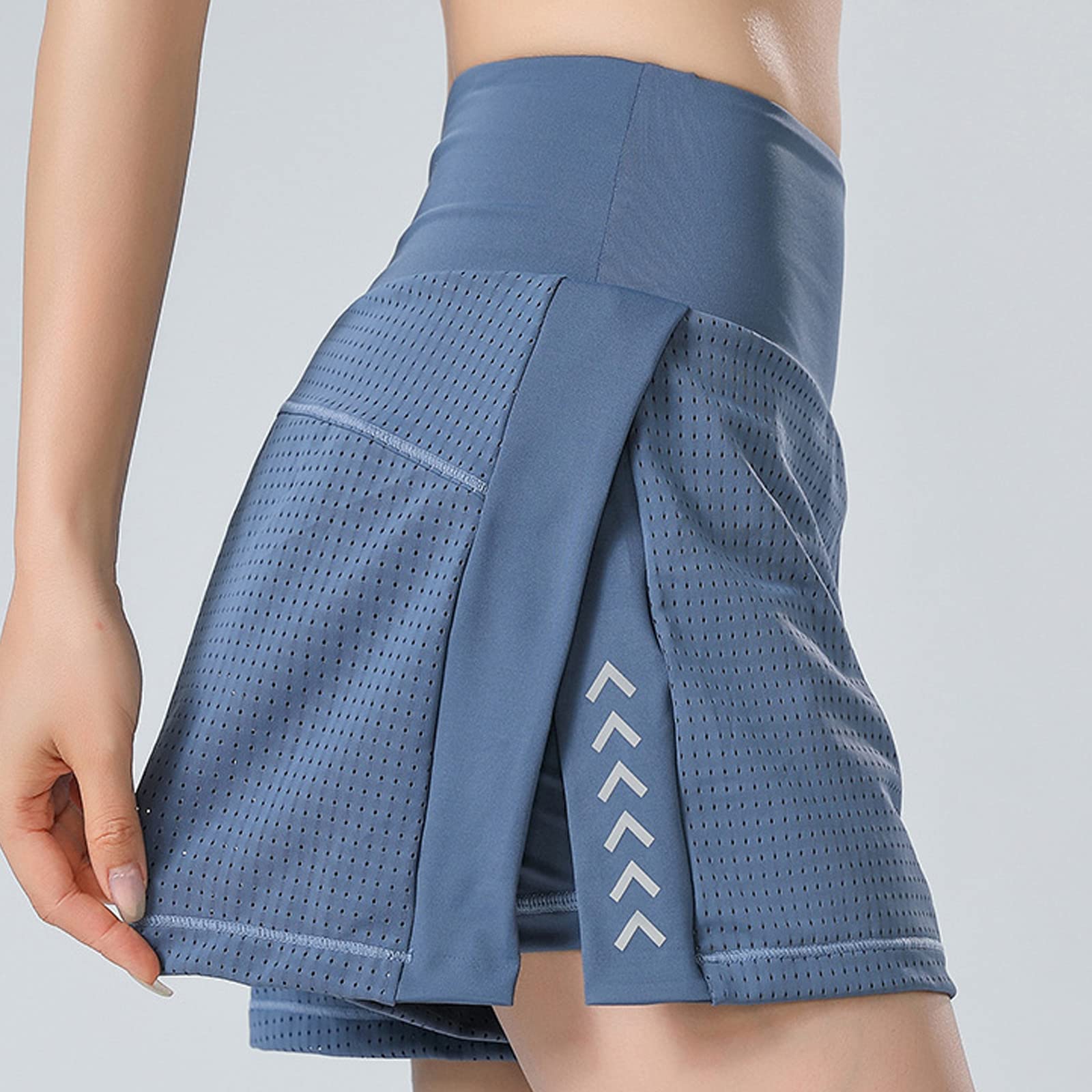 Short de course léger 2 en 1 pour femme - Pour entraînement, gym, yoga - Doublure avec poches pour téléphone