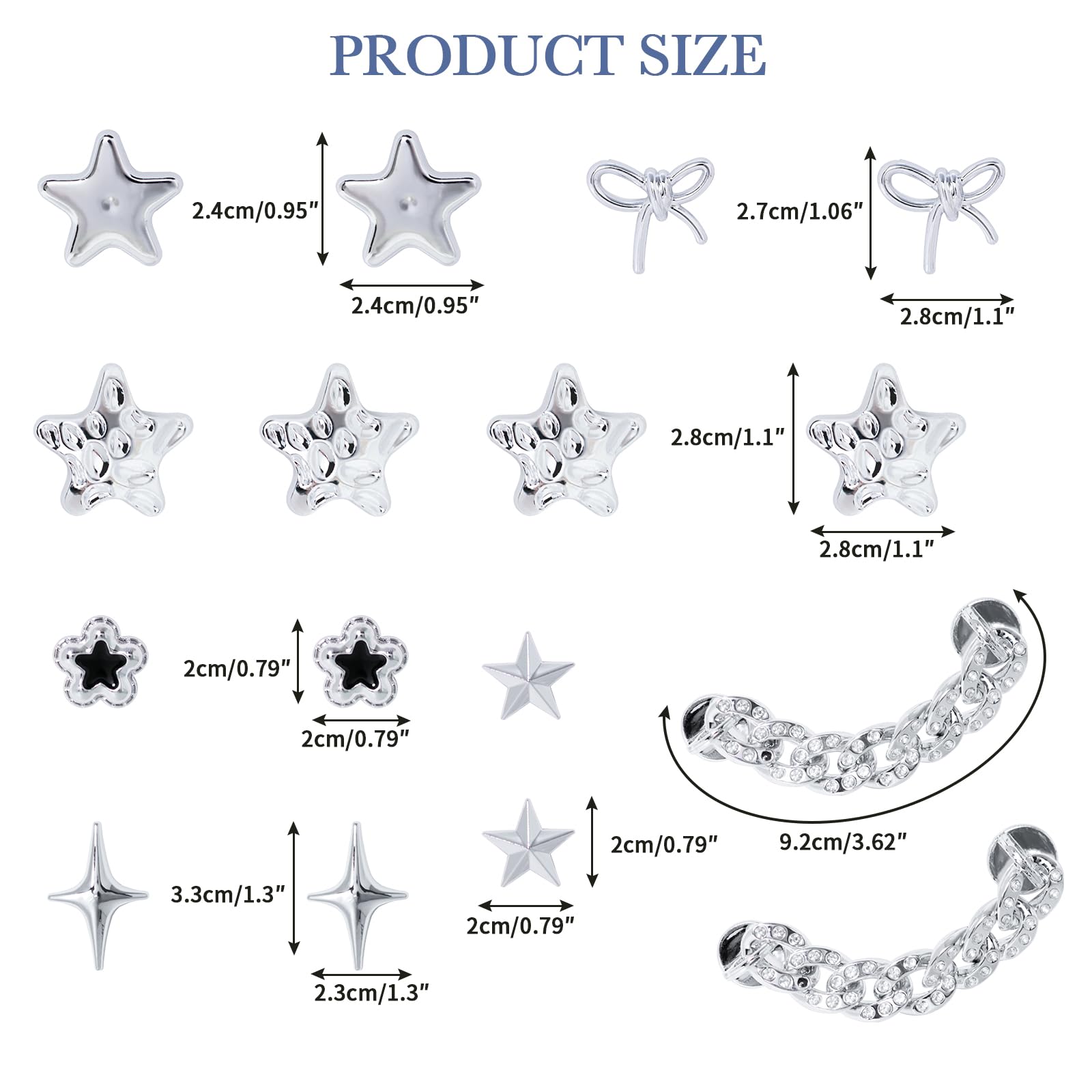Schuh Charms, Süße Glitzernde Schuhanstecker Anstecke Set, DIY Schuhdekoration mit Strass, Schuh Anstecke Schuh Dekoration Zubehör für Mädchen Frauen Kinder
