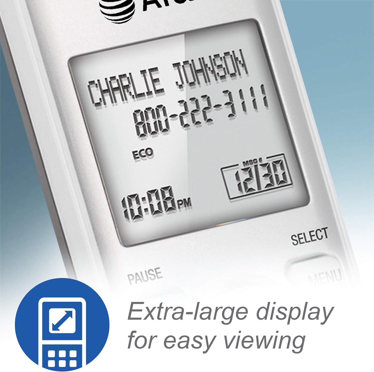 AT&T EL52203 2-Handset Cordless Phone System with Caller ID/Call Waiting - DECT 6.0 - Upto 14 Minutes Recording Time