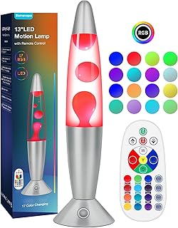 リモコン付き17色の変化する液体モーションランプ:13.5インチ LEDナイトライト 子供/大人向け - 寝室/オフィス用のリラックスできるテーブルランプ - 室内装飾用のキラキラムード照明 クリスマスデコレーション 屋内