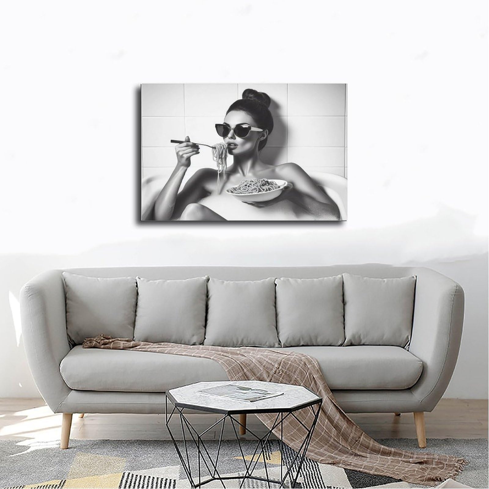 Divertente decorazione da parete per bagno (2) poster su tela per camera da letto regalo