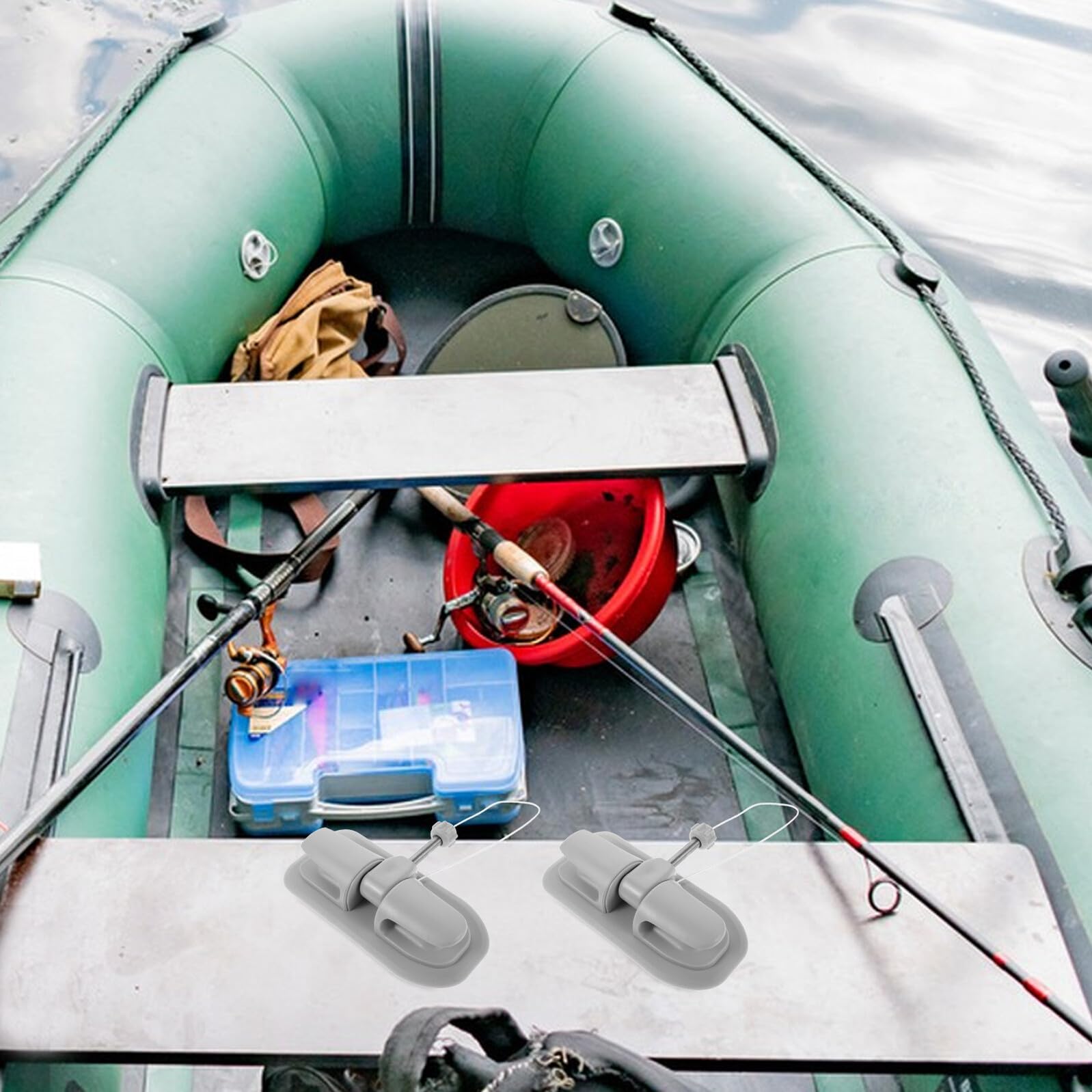 ibasenice 2 Stück Bootspaddelhalterung aus Aluminiumlegierung und PVC