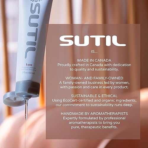 Miniatura 6 de SUTIL Sensual Luxury  Lubricante sexual Luxe  Lubricante ligero no pegajoso a base de agua  Lubricante sexual botánico para mujeres, hombres y