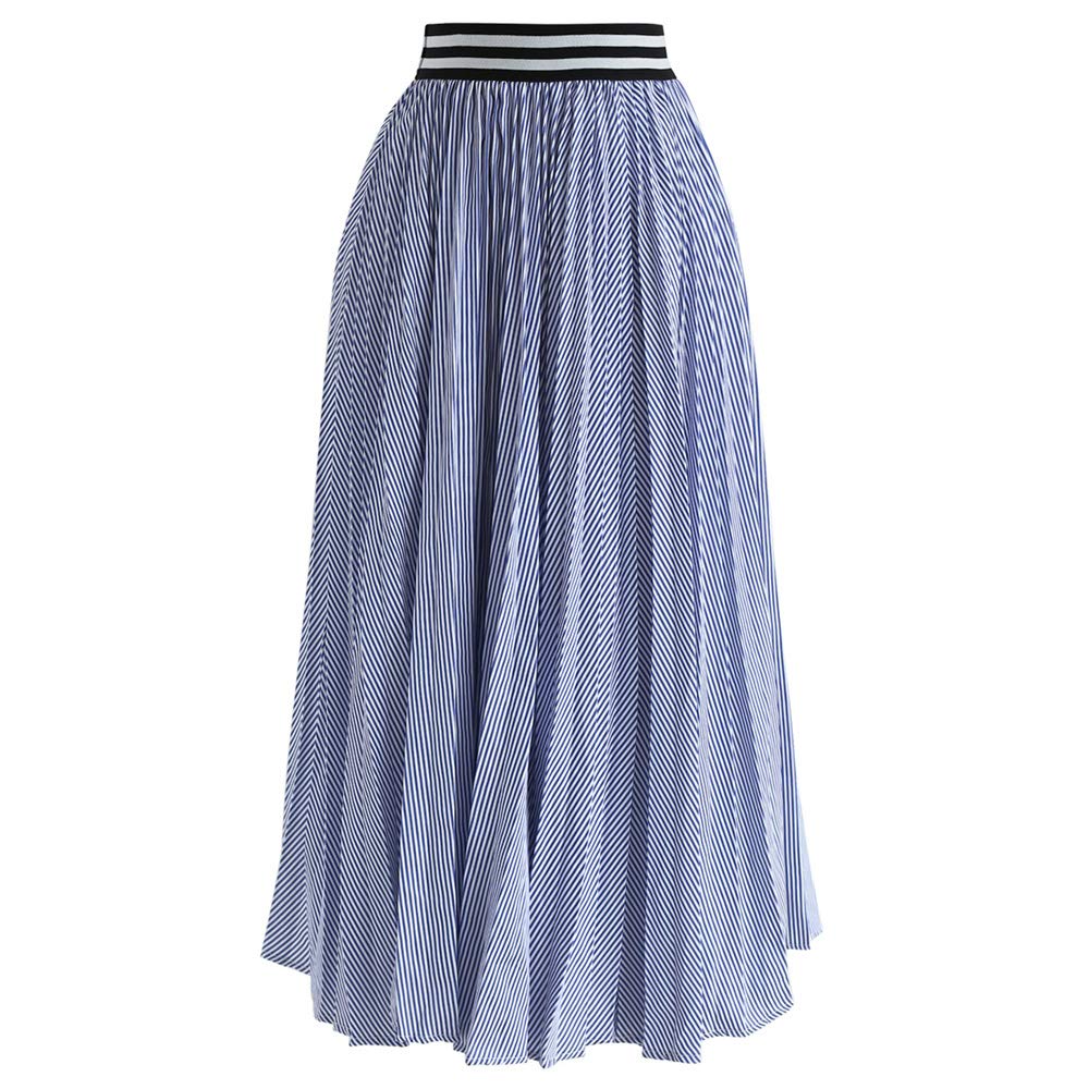 スカート a ccordion WAVY STRIPE SKIRT 25AWAC-008 WAVY STRIPE SKIRT 25AWAC-008 BLACK | A CCORDION