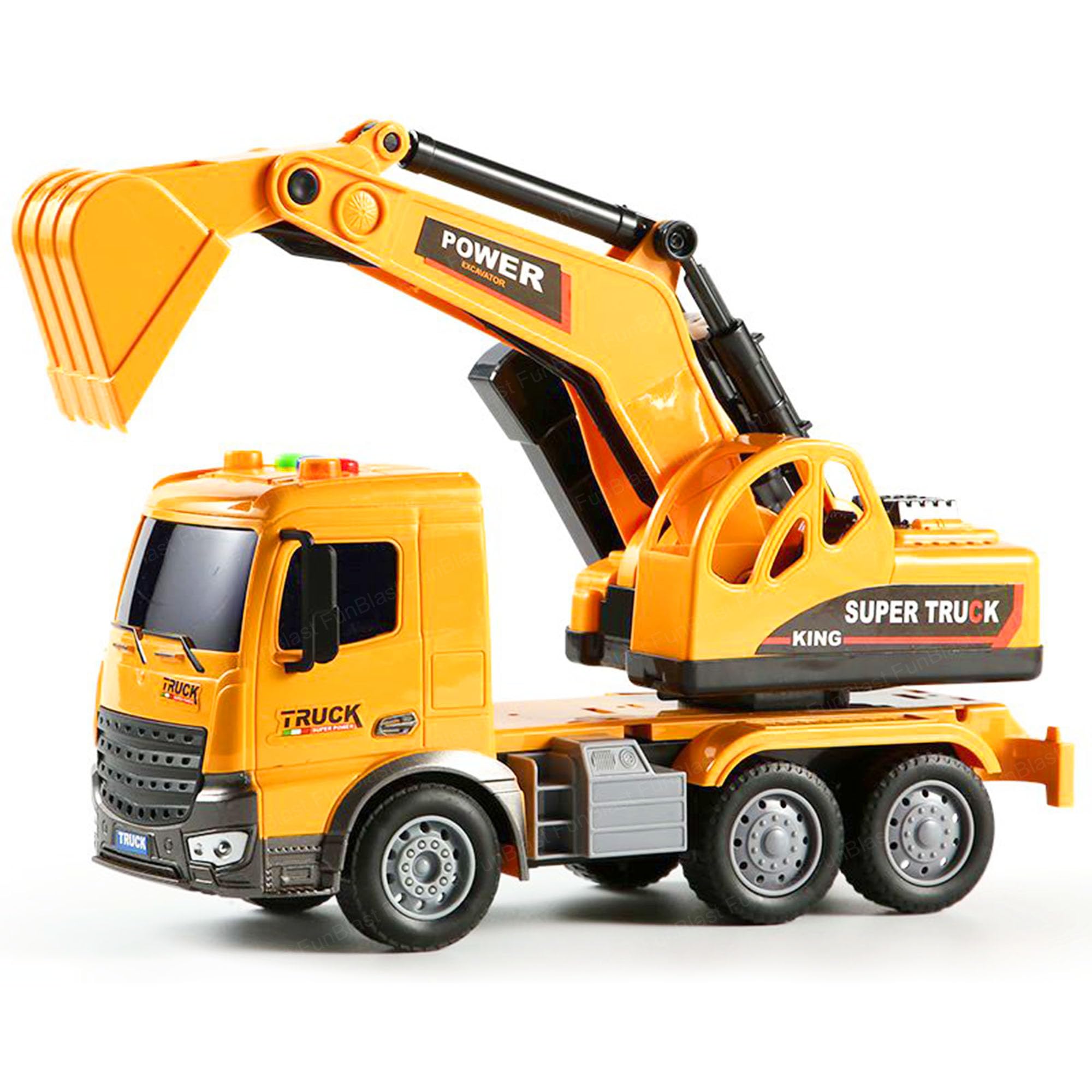 FunBlast Truck Toy Vehicle, Play Set Toy, Pull Back Vehicles Excavator Toy, Friction Power Toy Truck with Light and Sound Toy for 3+ Years Old Kids Boys Girls (Multicolor) (B0BRPW5TVV) Amazon Price History, Amazon Price Tracker