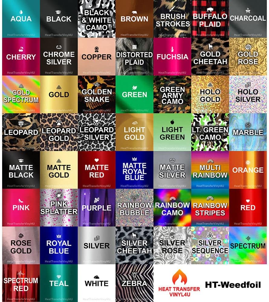 Stretchable WeedFoil Iron On Heat Transfer Vinyl 20" (Zebra, 50 Yards)