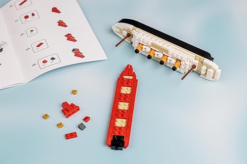 Miniatura 8 de Brick Loot Titanic - Juego de bloques de construcción micro – Kit de modelo de barco de bricolaje de 217 piezas, mini ladrillos para adultos