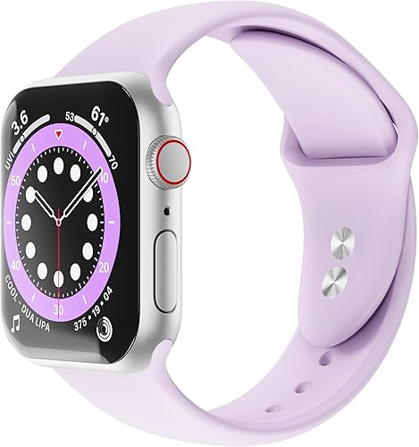 Sinjimoru Correa de silicona para Apple Watch, compatible con Apple Watch de 1.496 in, 1.575 in, 1.614 in, 1.654 in, 1.732 in, 1.772 in, 1.929 in,