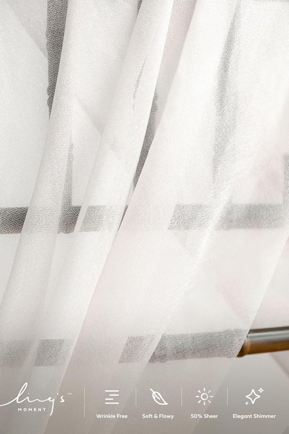 Ling's Moment Wedding Chiffon Chair Sashes Cover Aisle Decorations Draping Fabric Wrinkle-Free with Tie 16 Pcs White for Party Ceremony Reception Floral Arrangement Banquet Outdoor Decor