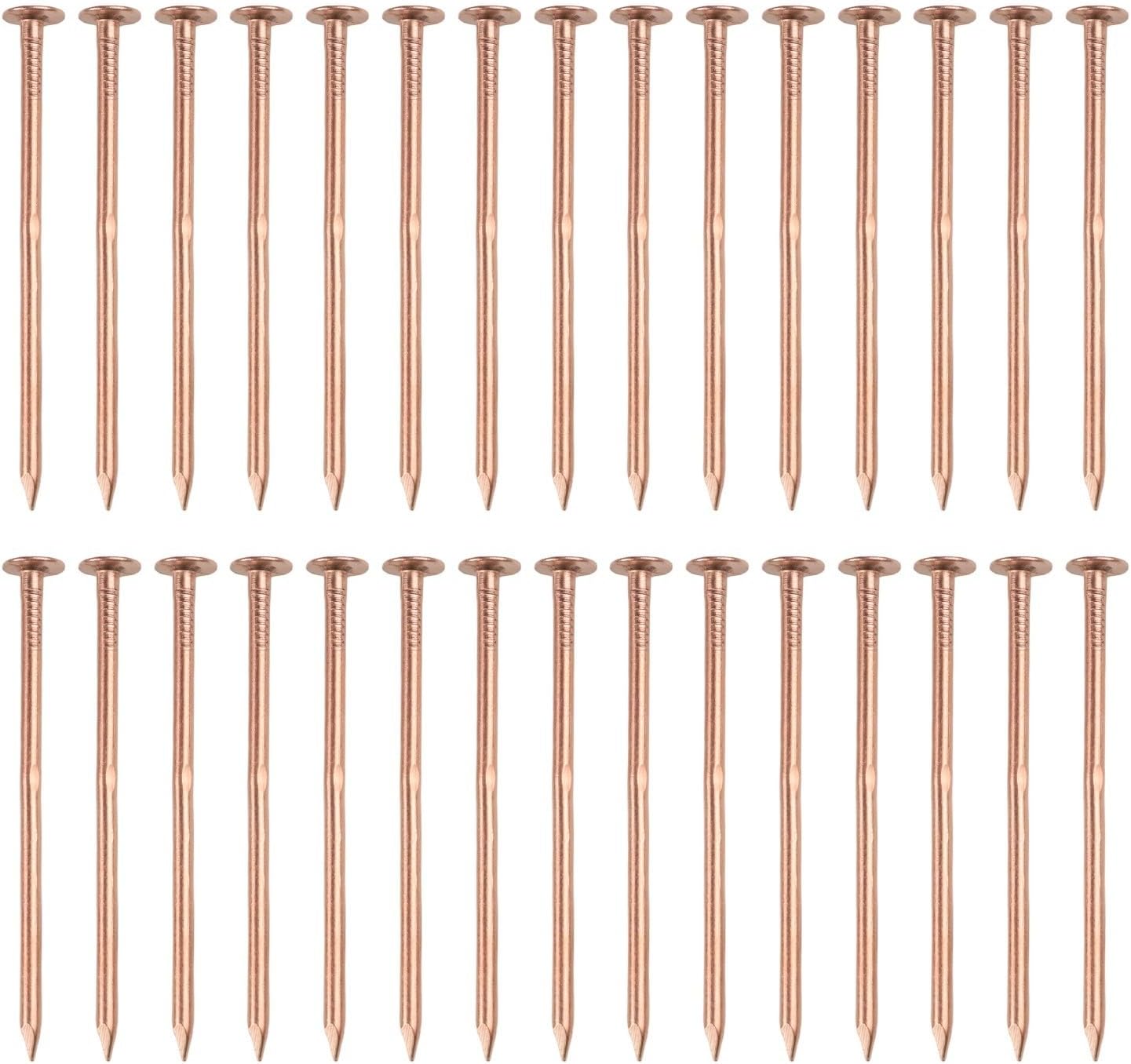 65/75mm Copper Tree Stump Killer Nails for Root Elimination - Non-Invasive Stump Removal Spikes to Kill Tree Roots Without Digging, 40 Pack