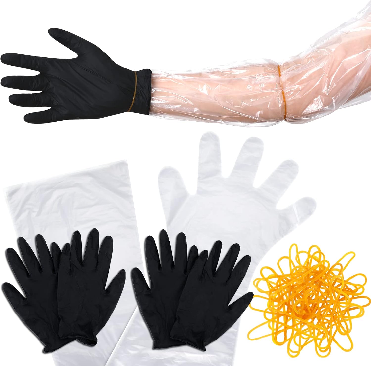 Wettarn 120 Pcs Field Dressing Gloves Deer Gut Mittens