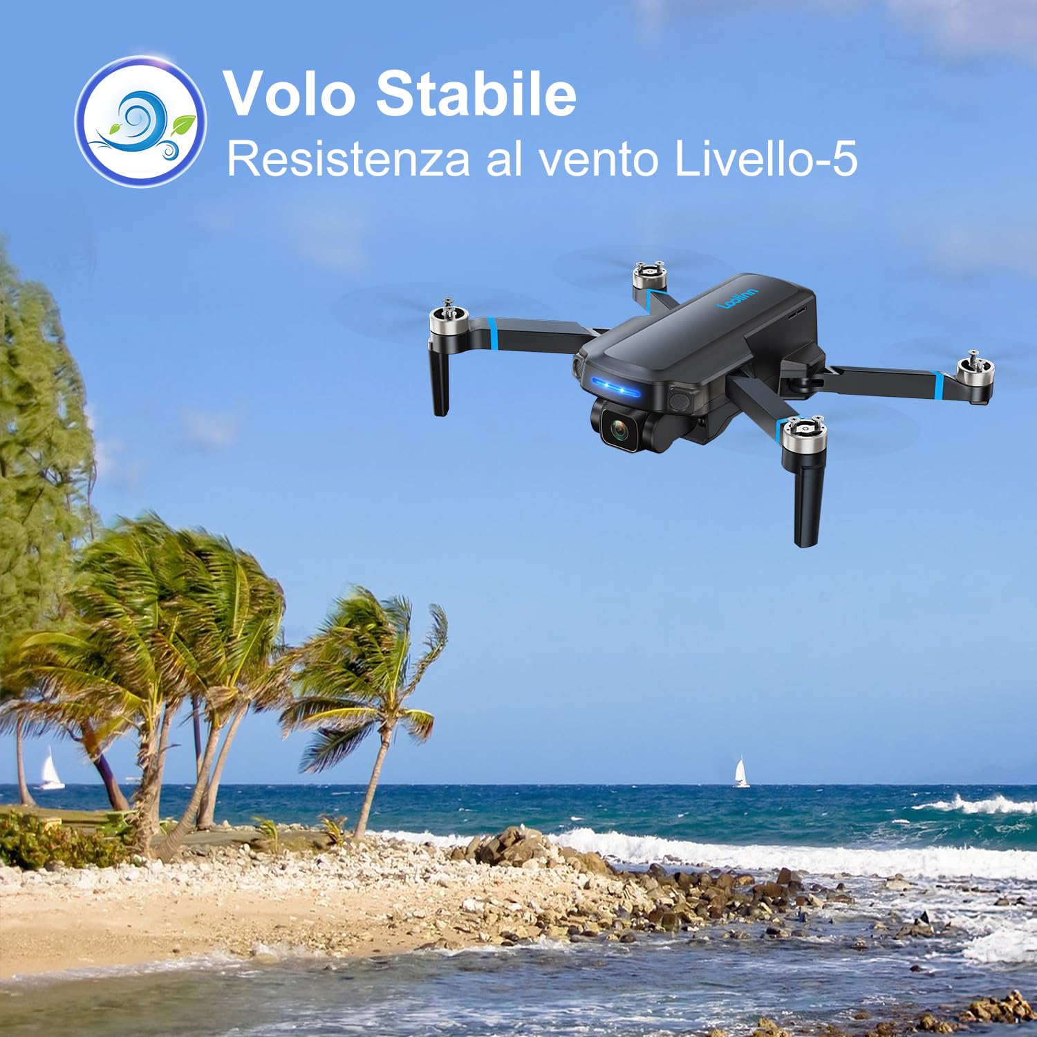 Loolinn | Drone con Telecamera 4K come Regalo per Principianti ed Esperti - 2 Batterie, 40 Minuti di Volo, Telecamera UHD 4K, supporta Fotografie Panoramiche e Time-Lapse, <250g - Idee Regalo