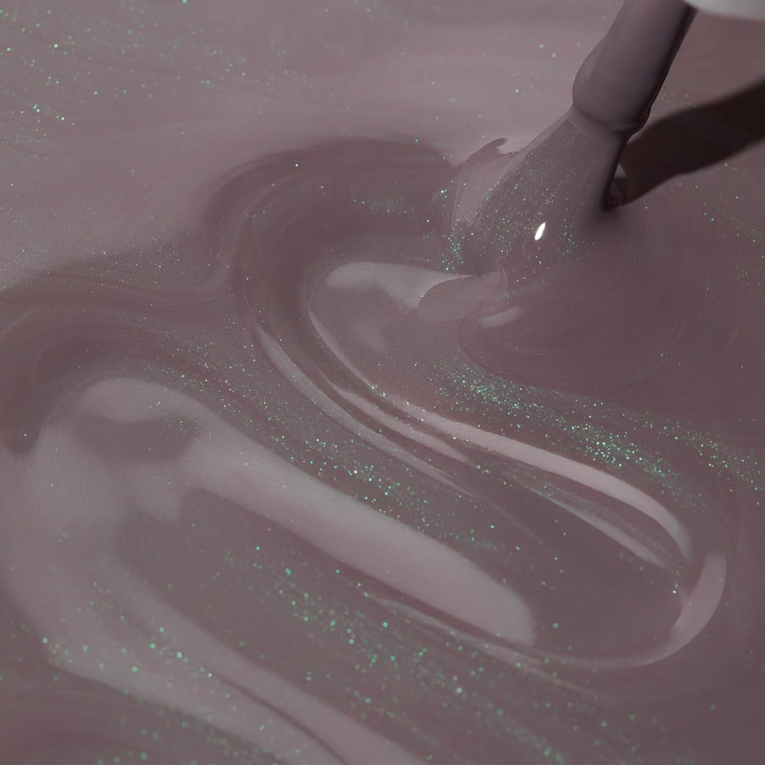 Dazzle Dry Nail Lacquer (Step 3) - Let's Glow - A light purple taupe with a subtle green shimmer. Semi-sheer. Shimmer. (0.5 fl oz)